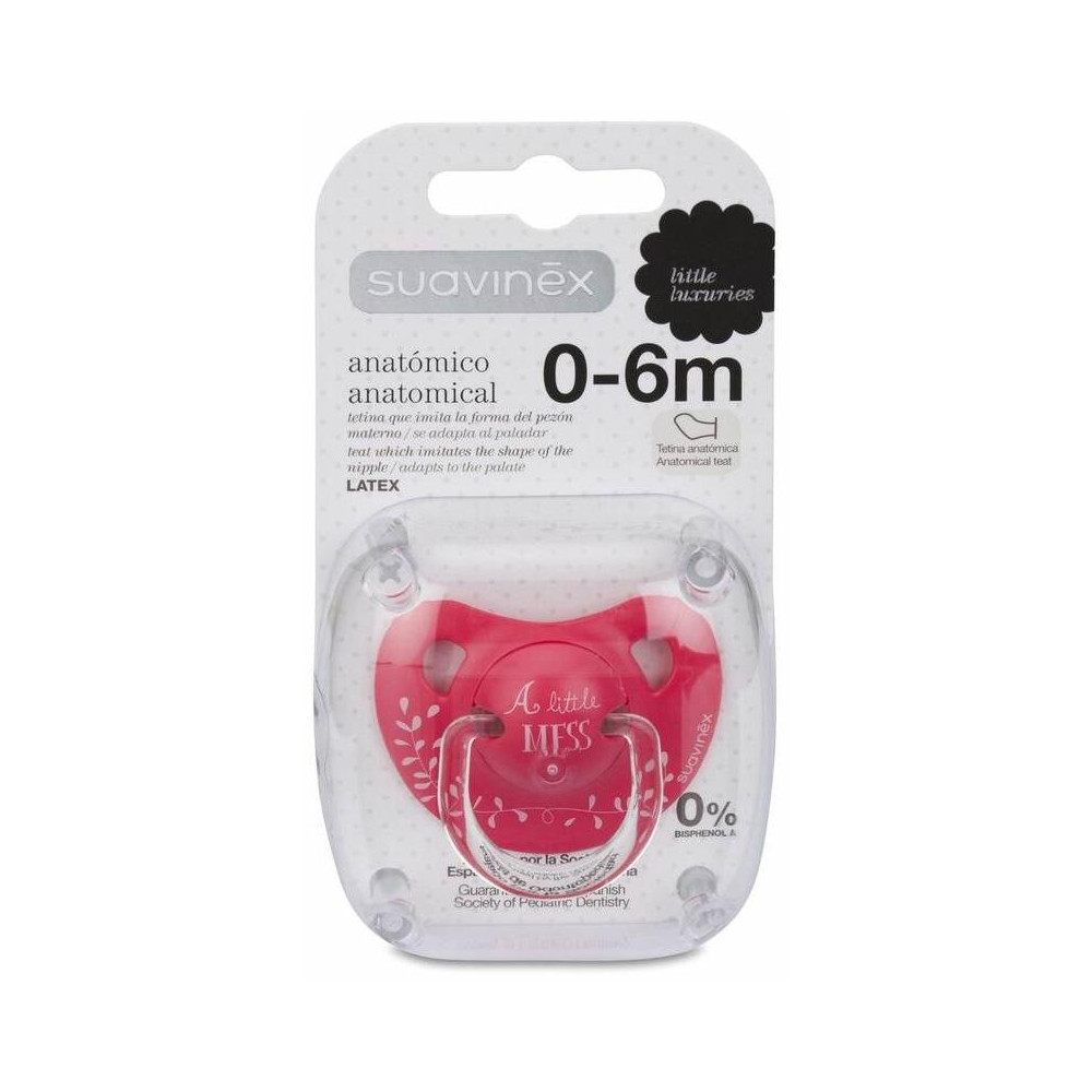 Suavinex Chupete Anatómico De Látex 0-6 Meses, 1 Ud