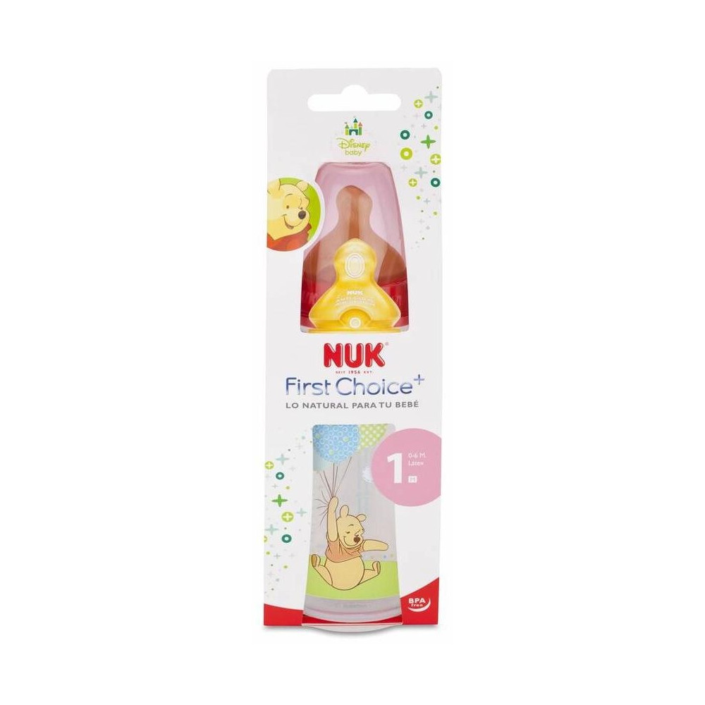 Nuk First Choice+ Winnie The Pooh Biberón De 300Ml De Polipropileno Y Látex 1U