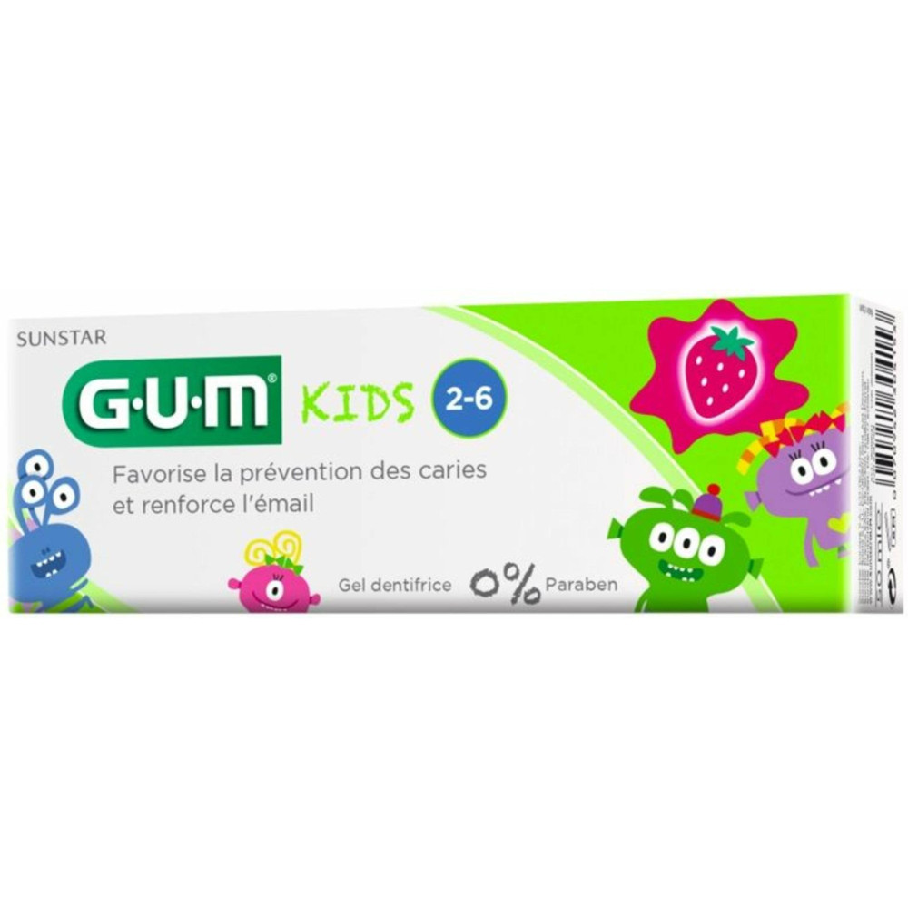 Sunstar Gum Kids 2-6 Pasta De Dientes Fresa, 50 Ml