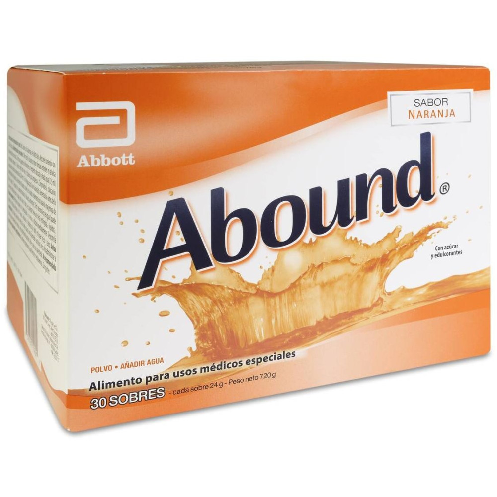 Abound Sabor Naranja 24 G, 30 Sobres