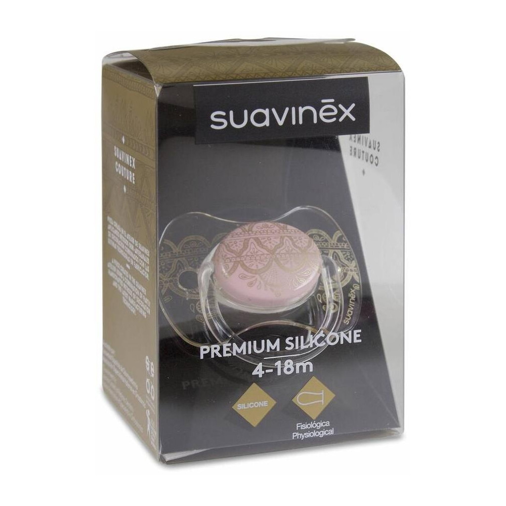 Suavinex Couture Chupete Fisiológico De Silicona 4-18 Meses, 1 Ud