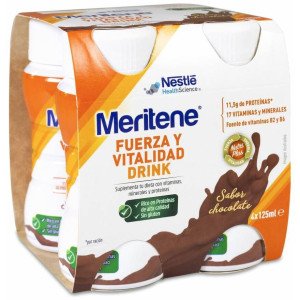 Meritene Drink Chocolate Botellas 125 Ml, 4 Uds