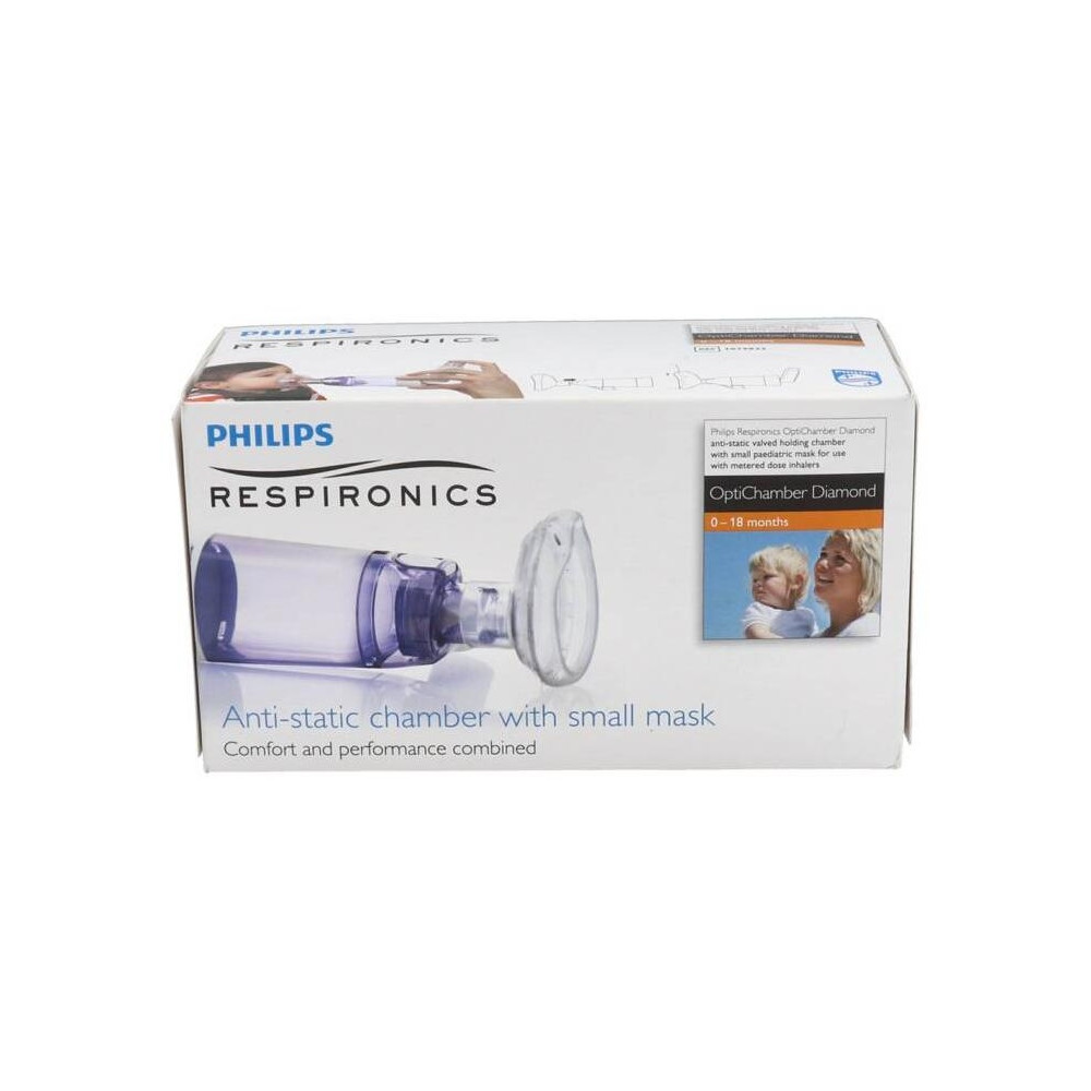 Philips Respironics Cámara Optichamber Diamond Con Mascarilla Neonato, 1 Unidad