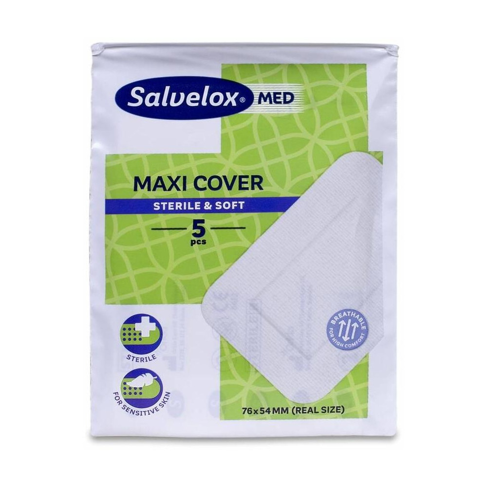 Salvelox Maxi Cover Estéril Apósitos 76Mmx54Mm 5Uds