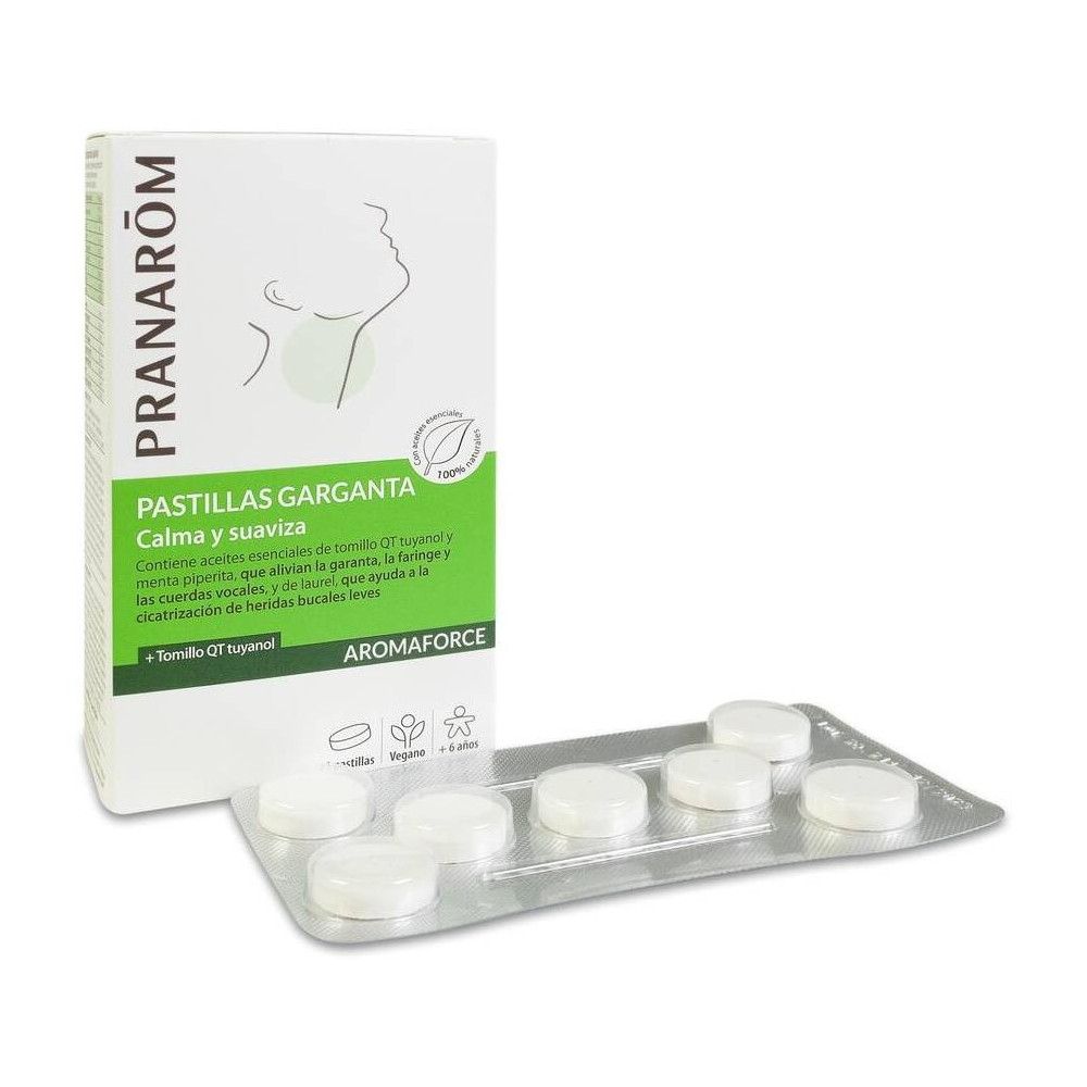 Pranarôm Aromaforce Pastillas Calmantes Garganta 21Uds