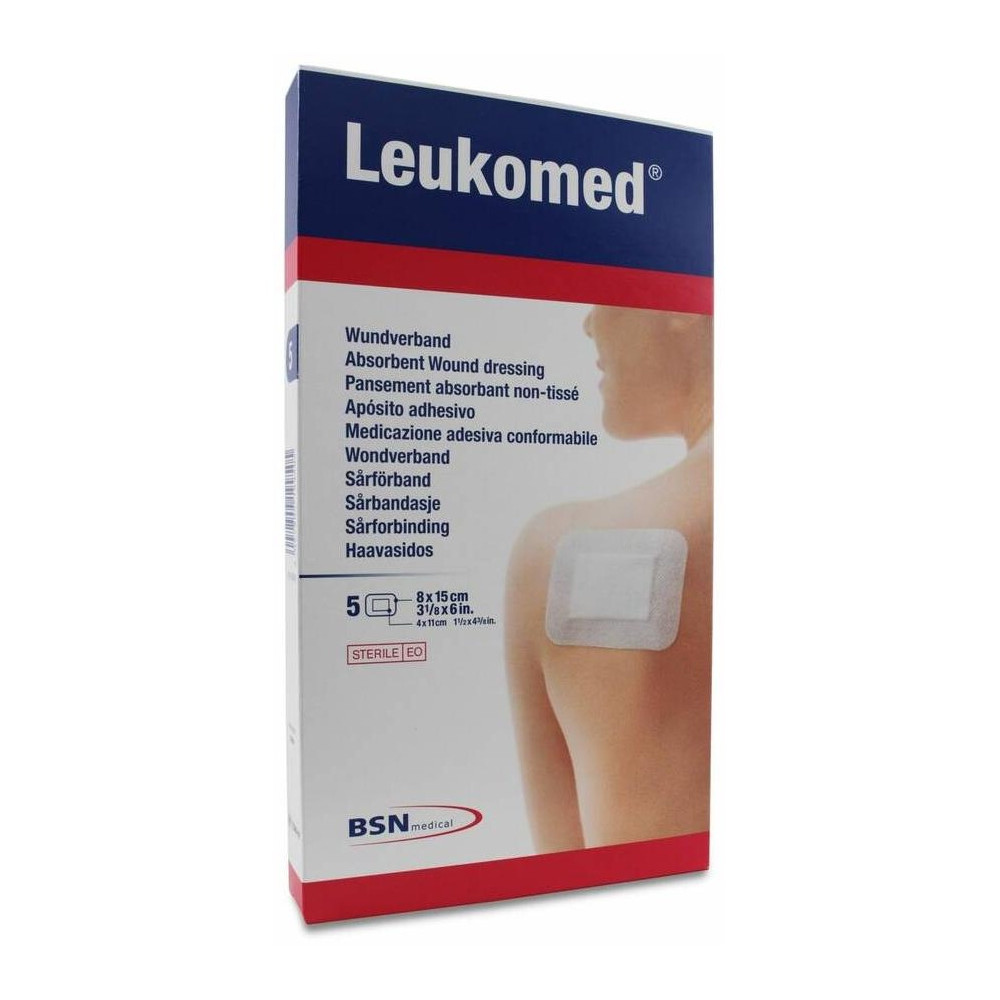 Leukomed Apósito Postoperatorio 8 Cm X 15 Cm, 5 Uds