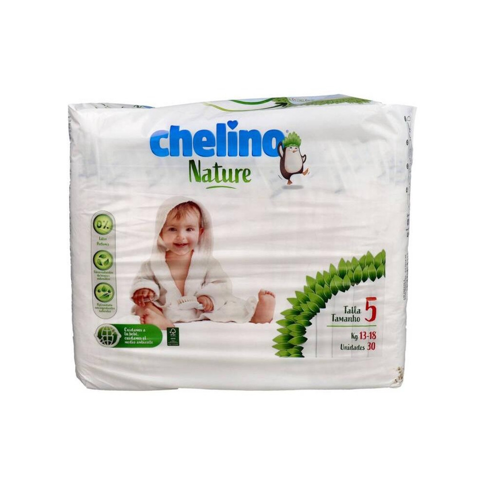 Chelino Nature Pañales Talla 5, 30 Unidades