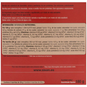 Siken Diet Barritas Crema Chocolate, 5 Uds