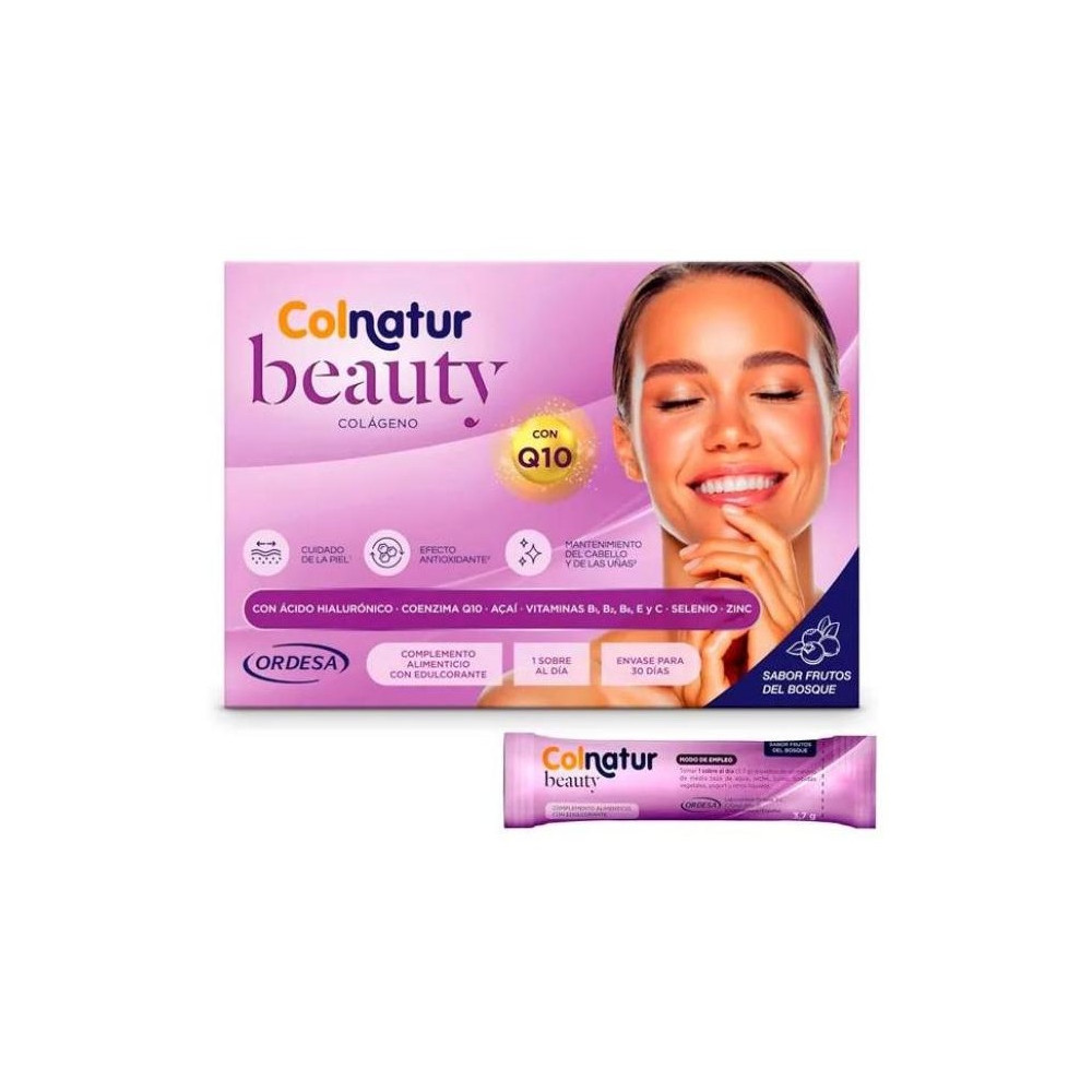 Colnatur Beauty Colágeno Sabor Frutos Del Bosque, 30 Sobres