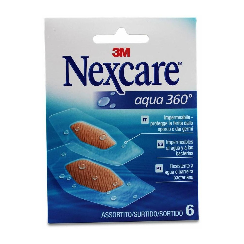 Nexcare Aqua 360º Tiras Surtidas De Bolsillo, 6 Uds