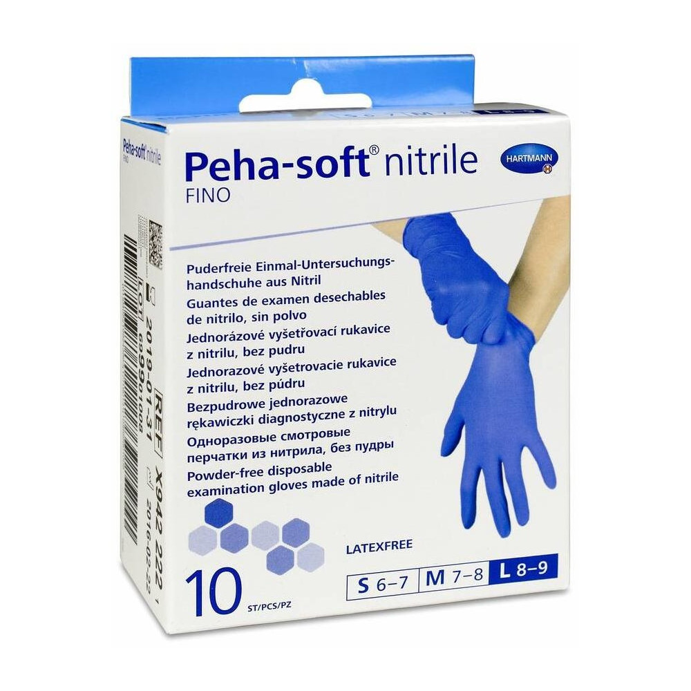 Peha-Soft Guantes Desechables De Nitrilo Talla L 10Uds