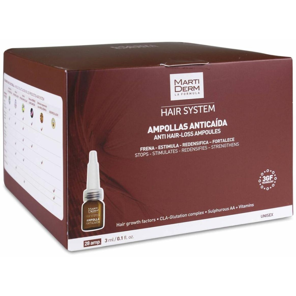 Martiderm Hair System Tratamiento Anticaída 28 Ampollas
