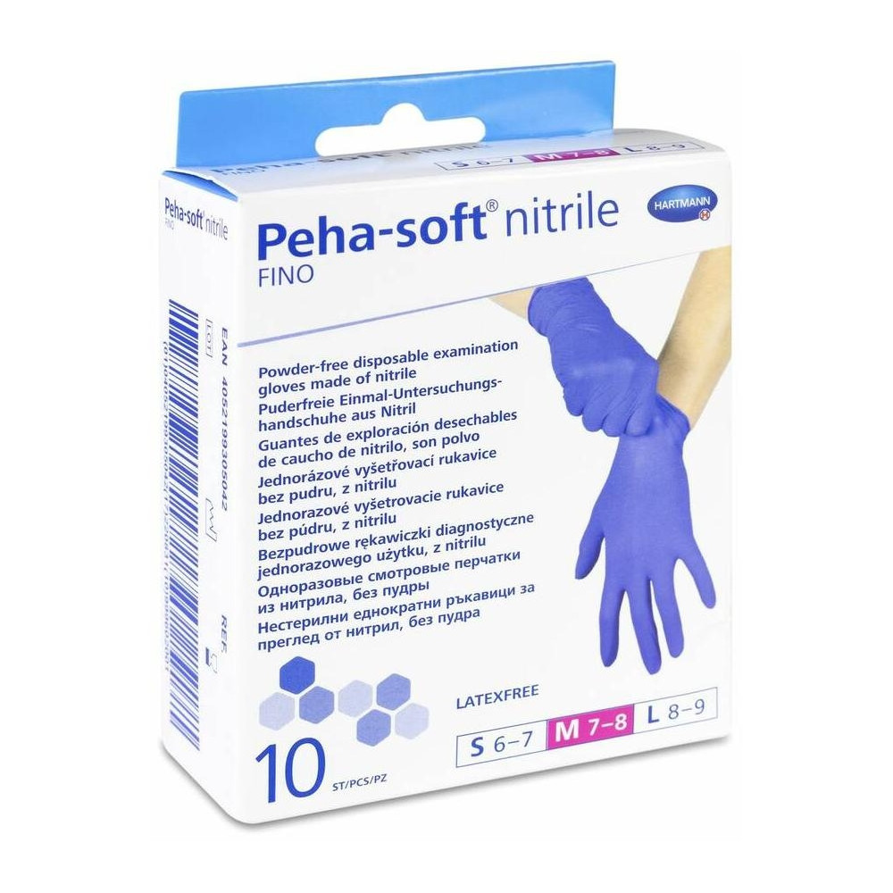 Peha-Soft Guantes Desechables De Nitrilo Talla M 10Uds
