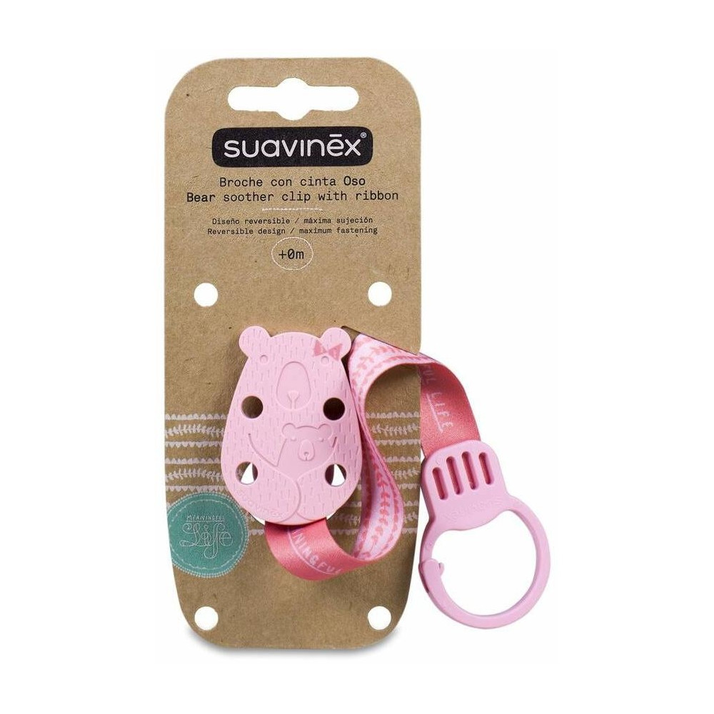Suavinex Broche Pinza Con Cinta Conejo +0 Meses, 1 Unidad