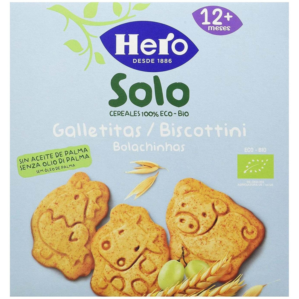 Hero Baby Solo Galletitas De Cereales 100% Eco-Bio, 100 G