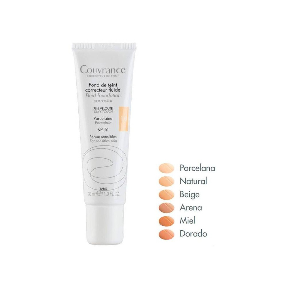 Avène Couvrance Base De Maquillaje Fluido Corrector Color Arena 30Ml