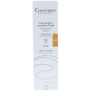 Avène Couvrance Maquillaje Fluido Acabado Seda Spf 20 Tono Miel, 30 Ml