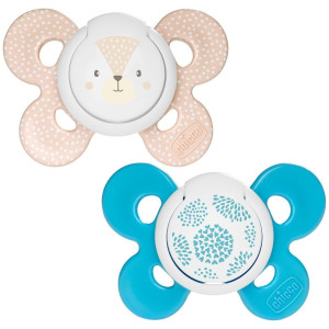 Chicco Physio Comfort Chupete De Silicona De 6-16 Meses Tonos Azules, 2 Unidades