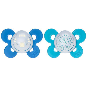 Chicco Physio Comfort Chupete De Silicona De 16-36 Meses Tonos Azules, 2 Unidades