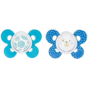 Chicco Physio Comfort Chupete De Silicona De 6-16 Meses Tonos Azules, 2 Unidades