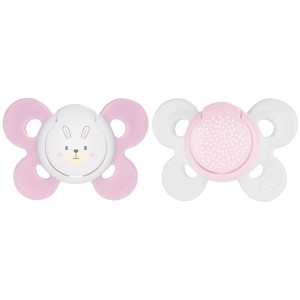 Chicco Physio Comfort Chupete De Silicona De 0-6 Meses Tonos Rosas, 2 Unidades