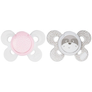Chicco Physio Comfort Chupete De Silicona De 0-6 Meses Tonos Rosas, 2 Unidades