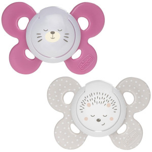 Chicco Physio Comfort Chupete De Silicona De 16-36 Meses Tonos Rosas, 2 Unidades
