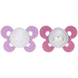 Chicco Physio Comfort Chupete De Silicona De 16-36 Meses Tonos Rosas, 2 Unidades