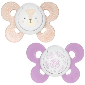 Chicco Physio Comfort Chupete De Silicona De 6-16 Meses Tonos Rosas, 2 Unidades