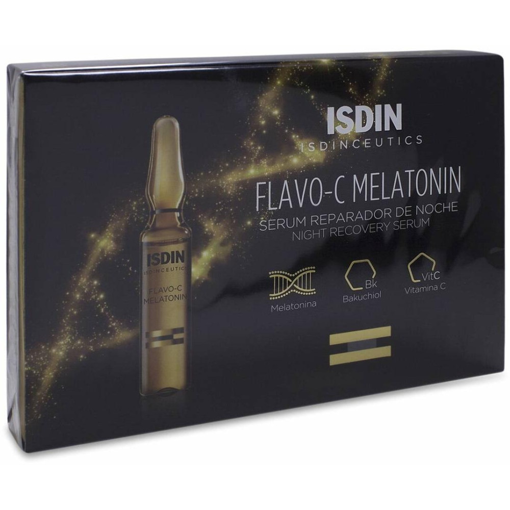 Isdin Isdinceutics Flavo-C Melatonin Sérum Reparador De Noche, 10 Unidades