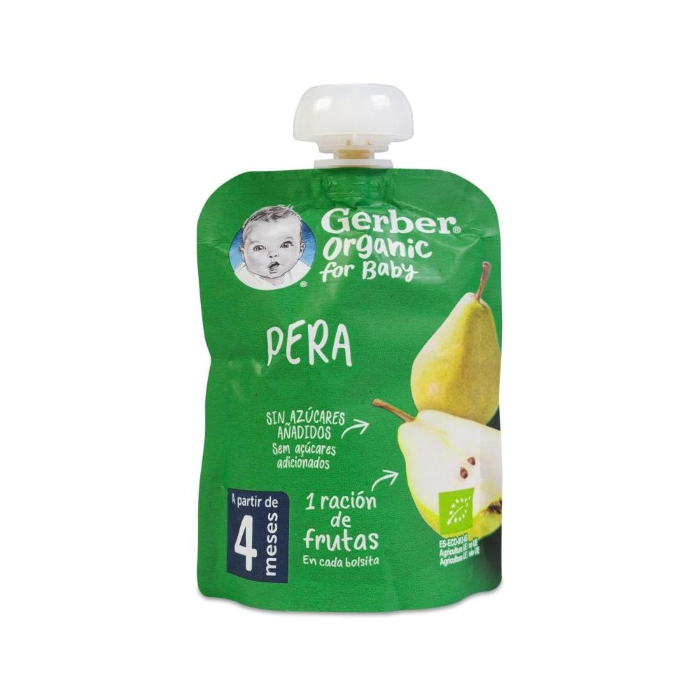 Nestle Gerber Pouch Organic Pera 90Gr