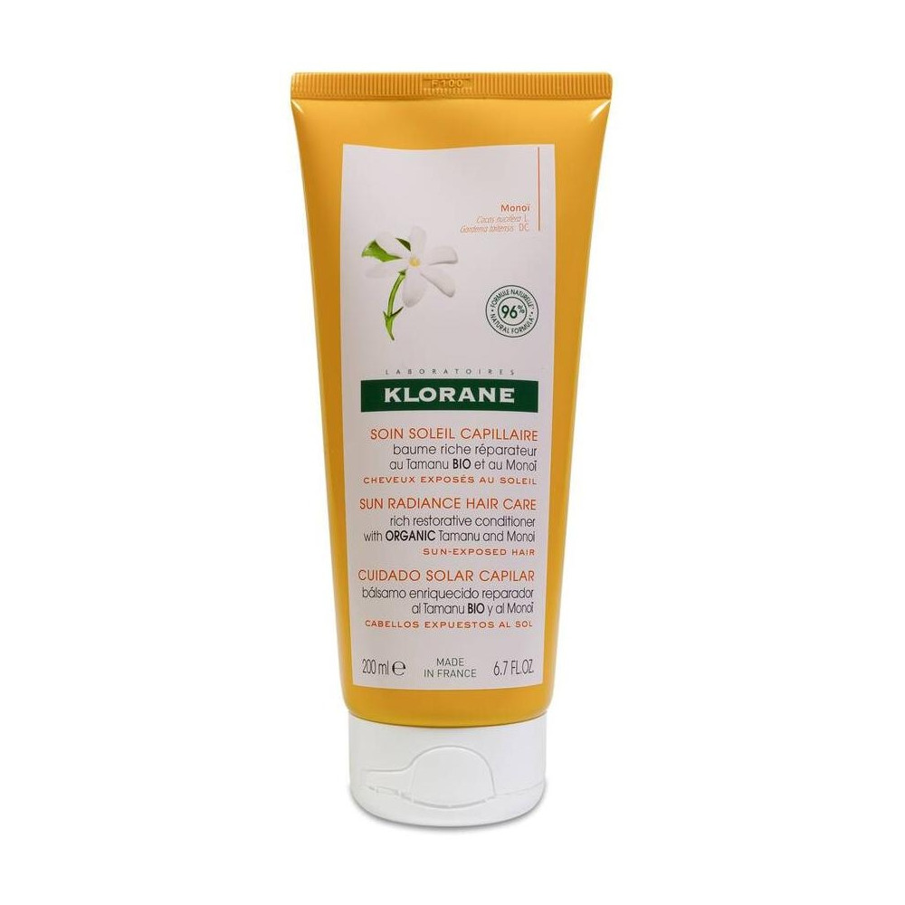 Klorane Bálsamo Acondicionador Reparador Cuidado Solar Capilar 200Ml