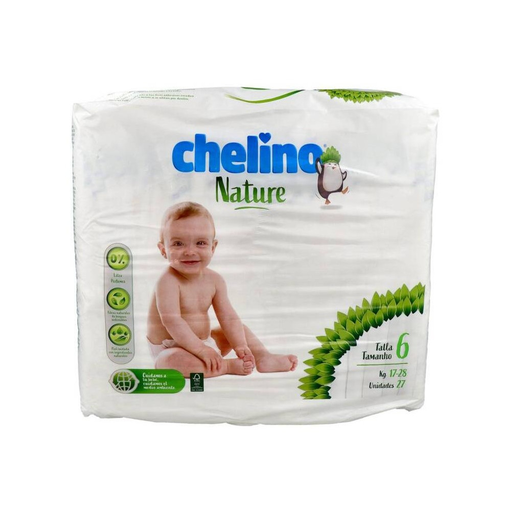 Chelino Nature Pañales Talla 6, 27 Unidades