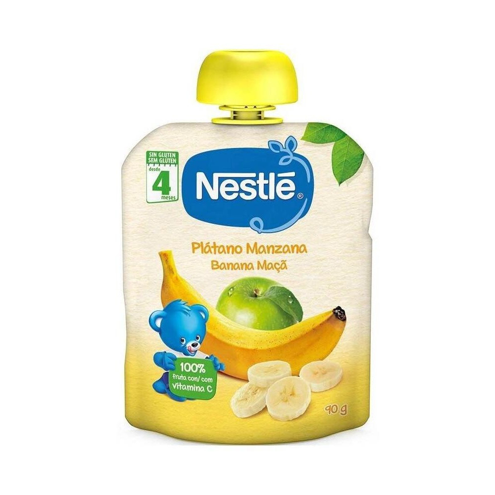 Nestlé Bolsita Plátano Y Manzana, 4 Uds De 90 G