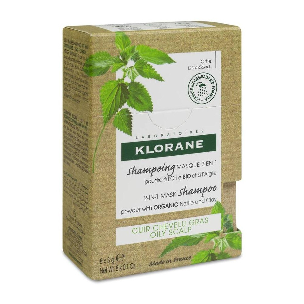 Klorane Champú Mascarilla 2 En 1 Con Ortiga Bio Y Arcilla 8X3Gr