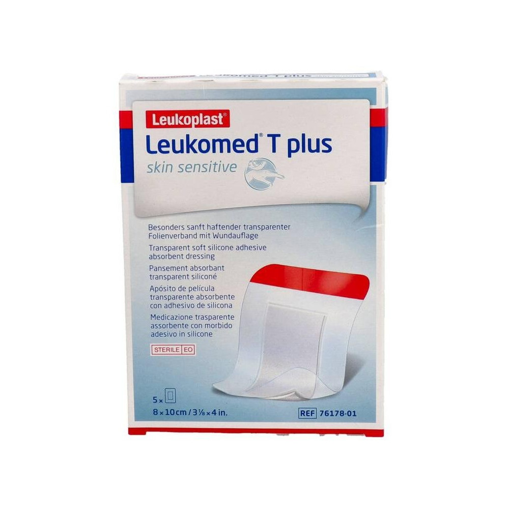 Leukomed T Plus Piel Sensible 8 X 10 Cm, 5 Unidades