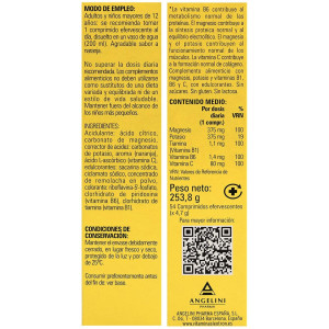 Energía Magnesio + Potasio Triple Acción Comprimidos Efervescentes Naranja 54 U