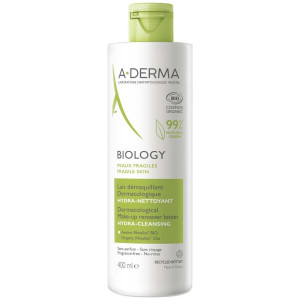A-Derma Biology Leche Desmaquillante Dermatológica, 400 Ml