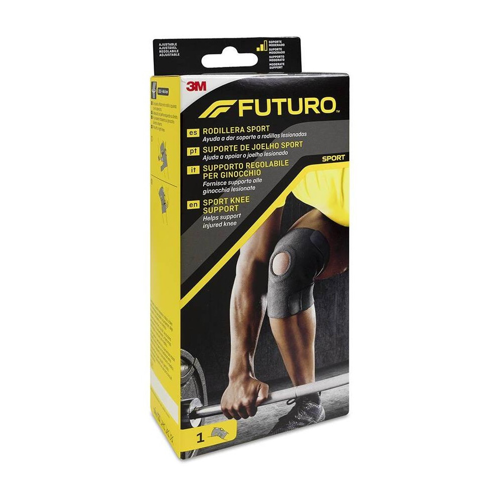 3M Futuro Rodillera Sport Neopreno Ajustable Talla Única, 1 Unidad