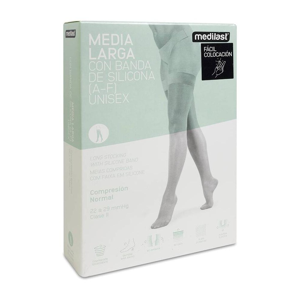 Medilast Medias Largas Para Varices De Fácil Colocación 422 Beige Talla M, 1 Par