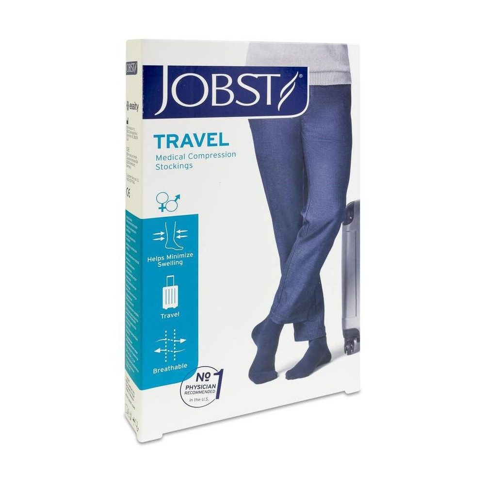 Jobst Calcetín Travel Negro Talla 4, 1 Par