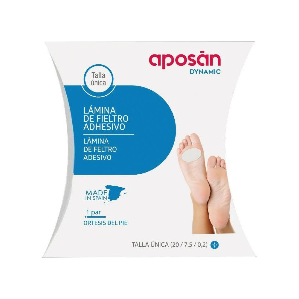 Aposan Dynamic Lámina Fieltro Adhesiva Talla Única 1 Par