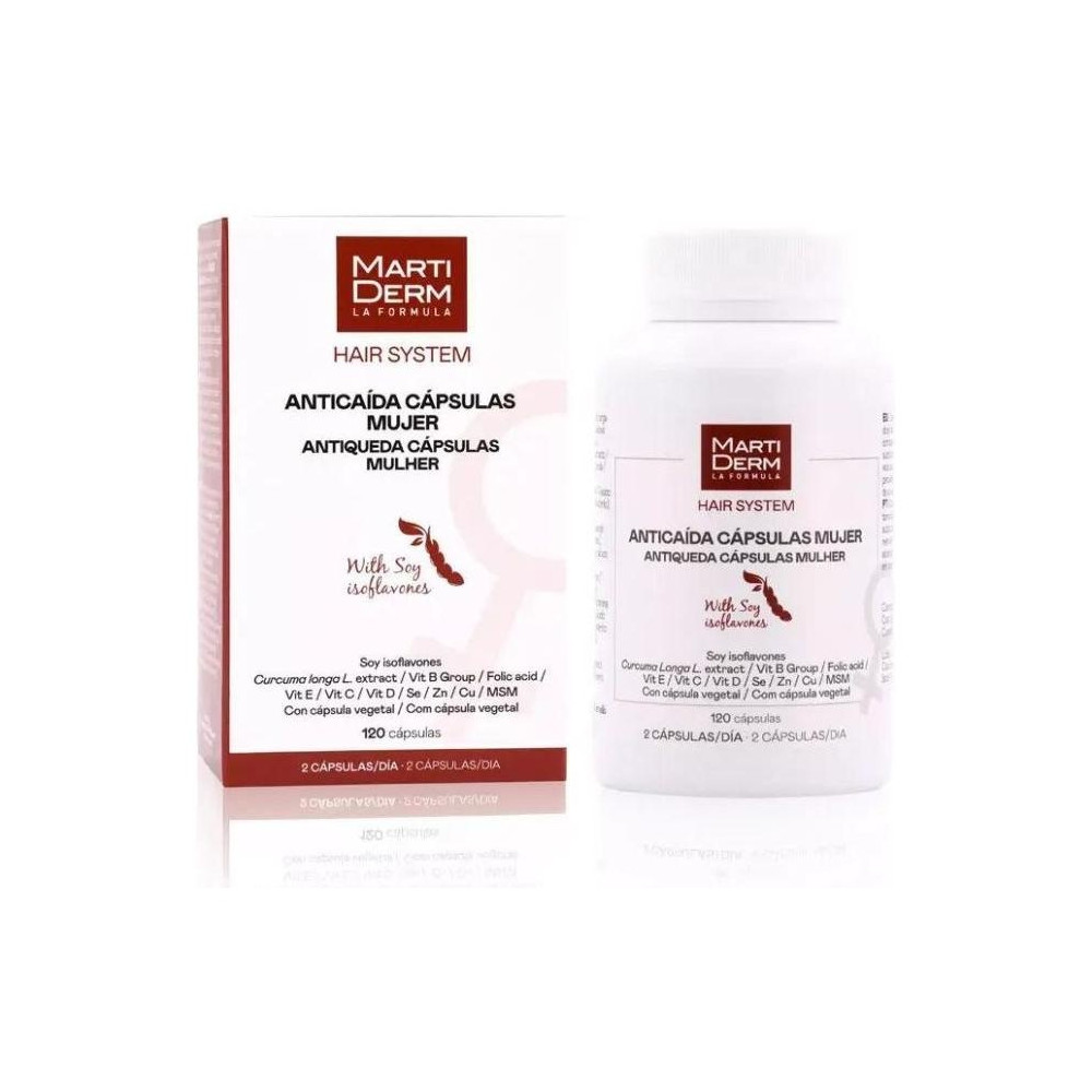 Martiderm Hair System Cápsulas Mujer. 120 Unidades