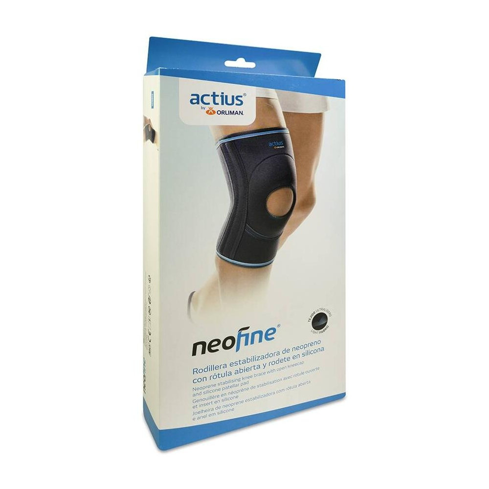 Orliman Neofine Rodillera Estabilizadora De Neopreno Con Rótula Abierta Y Rodete En Silicona Acn805 Talla 3, 1 Unidad