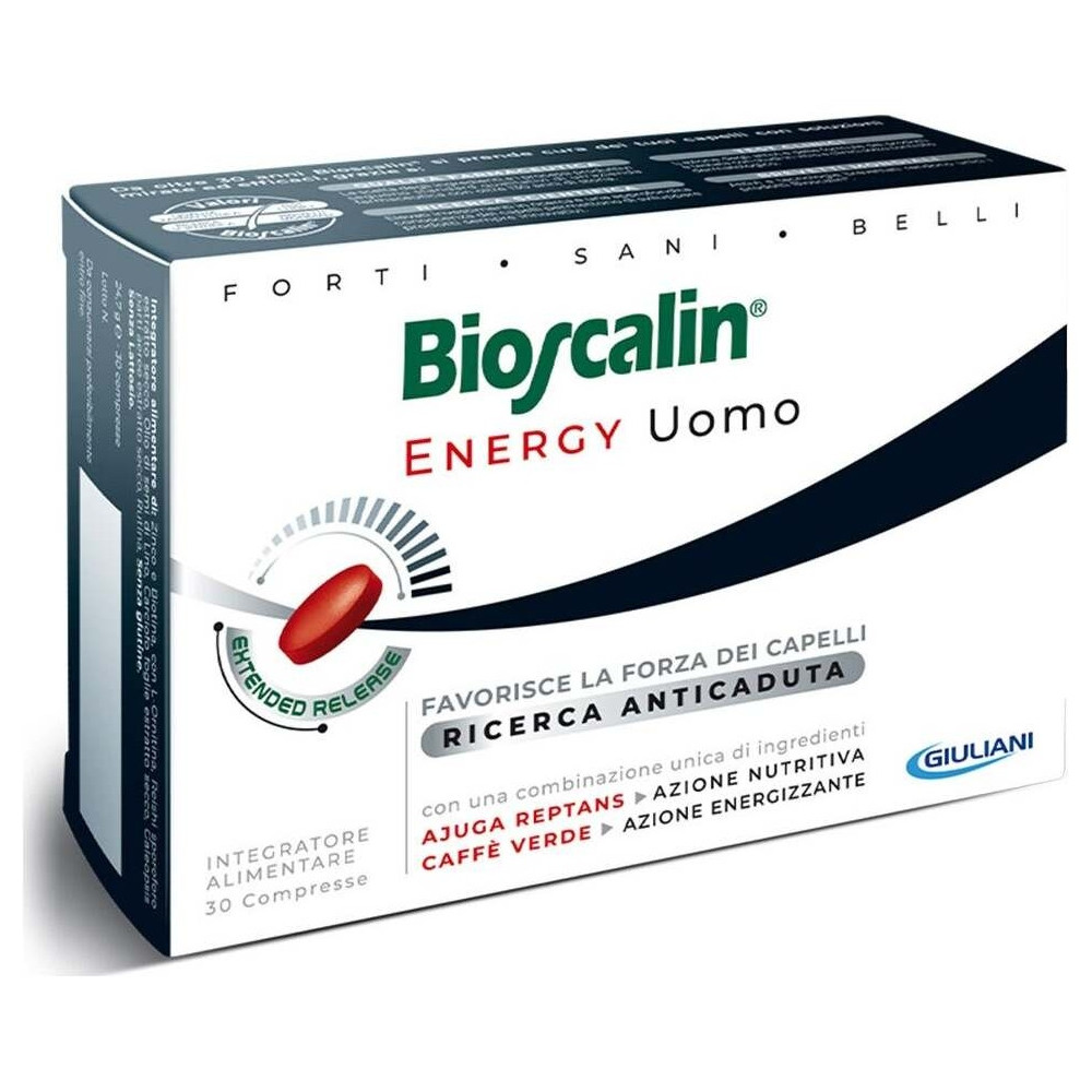 Boiron Bioscalin Enery Hombre Comprimidos Anticaída, 30 Comprimidos