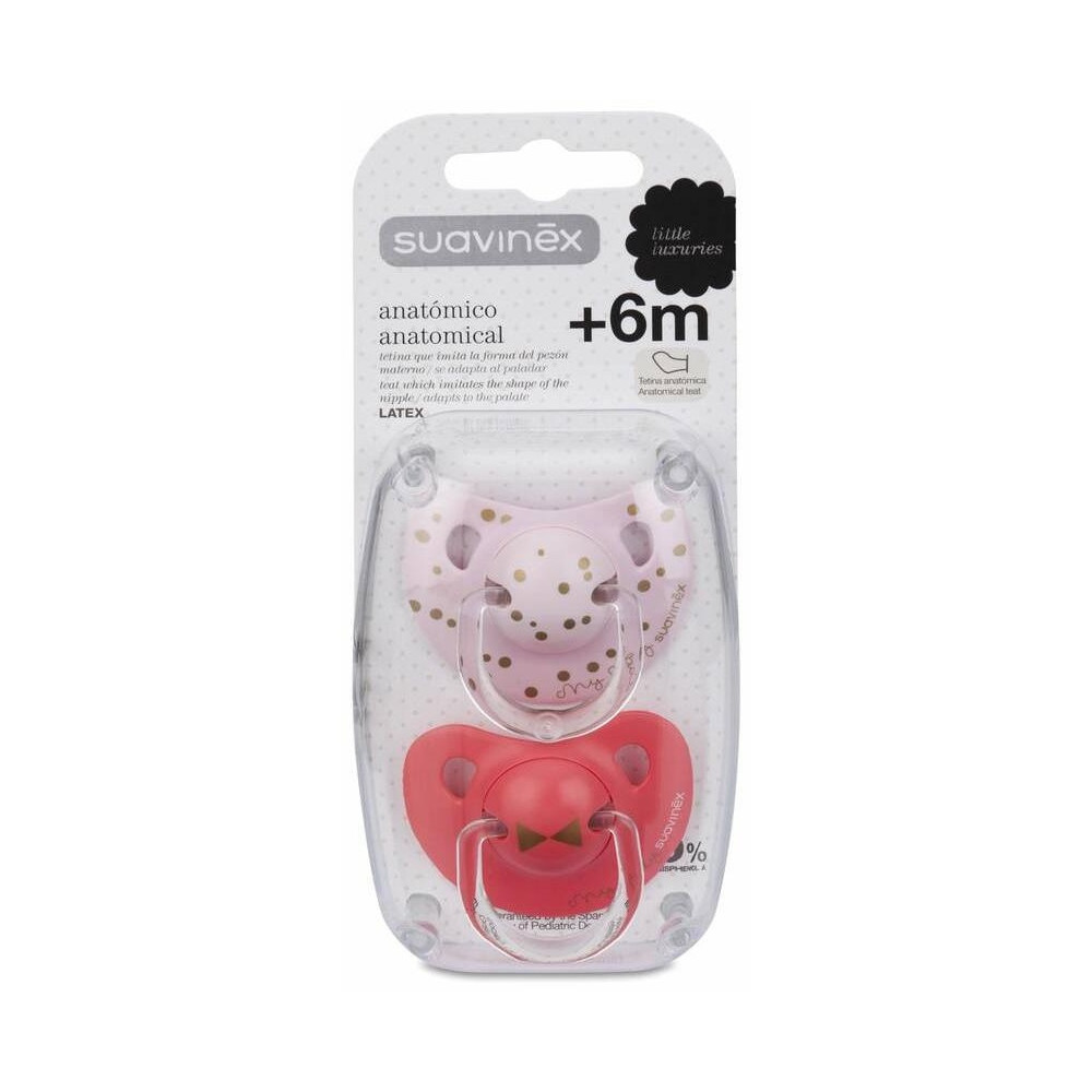Suavinex Chupete Anatómico De Látex 6-18 Meses, 2 Uds