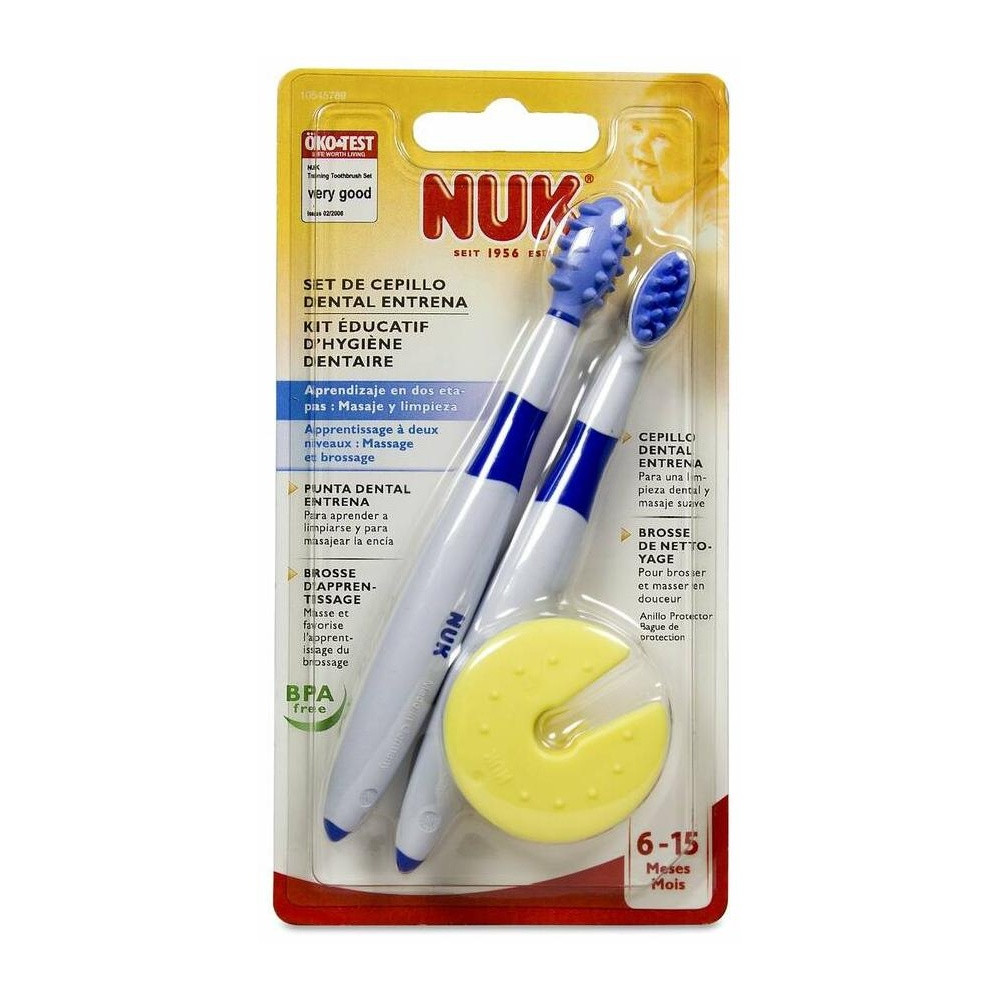 Nuk Set De Cepillo Dental Entrena, 2 Uds