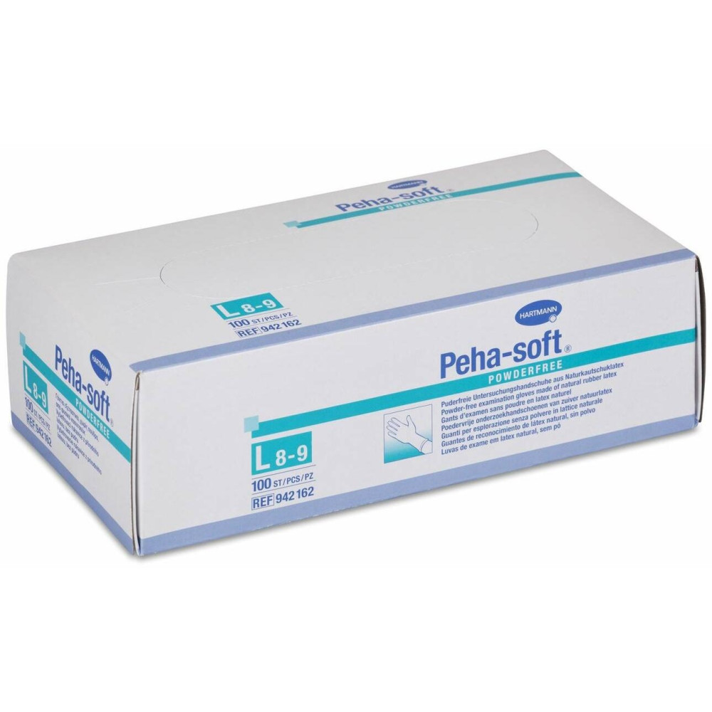 Peha-Soft Guantes Látex Desechables Sin Polvo Talla L 100Uds