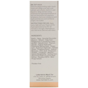 Martiderm Pigment Zero Dsp-Mask Despigmentante Intensivo Noche, 30 Ml