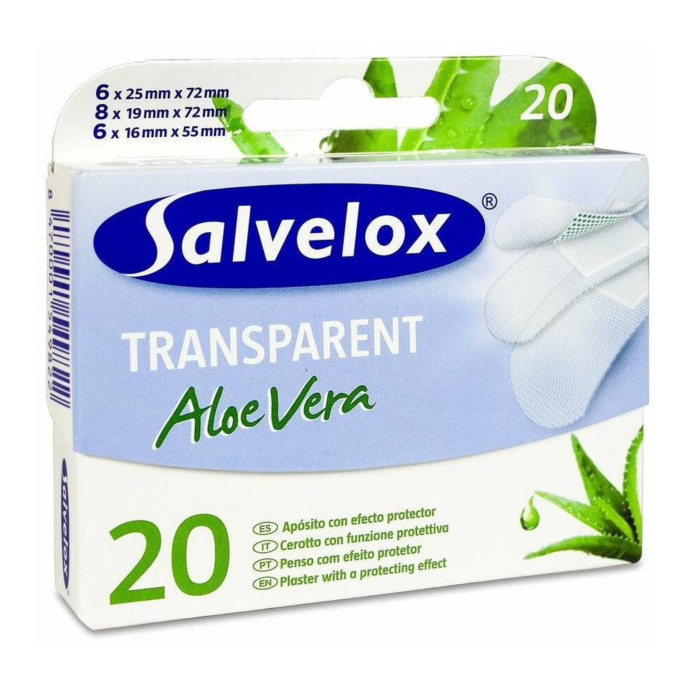 Salvelox Apósito Adhesivo Aloe Vera Transparente 20Uds